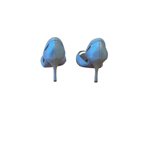 Badgley Mischka Women's Heels 7M Evening Event Party Open Toe Pearl Silver NWOB - Picture 2 of 5